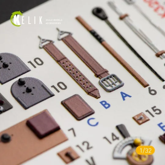 Ki-61-I interior 3D decals for Hasegawa kit, 1/32 - Kelik K32008