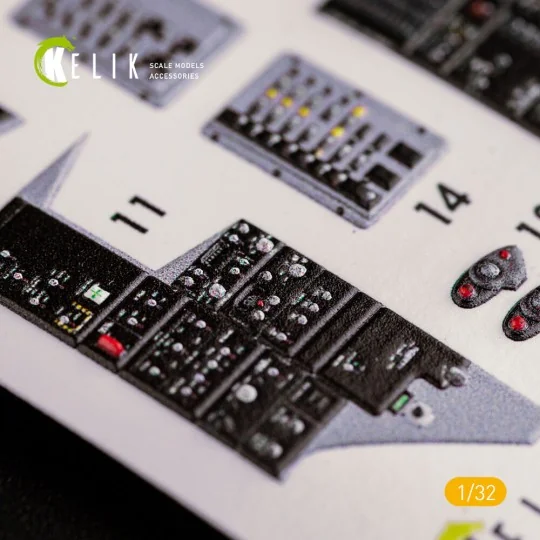 F-14D Super Tomcat - Interior 3D Decal for Trumpeter kit, 1/32 - Ke...