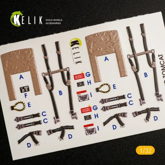 F-14D Super Tomcat - Interior 3D Decal for Trumpeter kit, 1/32 - Ke...