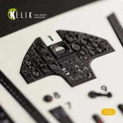 F-8J Crusader- Interior 3D Decal for Trumpeter kit, 1/32 - Kelik K3...