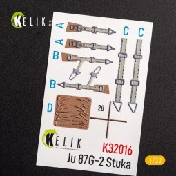 Junkers Ju 87 D/G Stuka - Interior 3D Decal for Trumpeter kit, 1/32...
