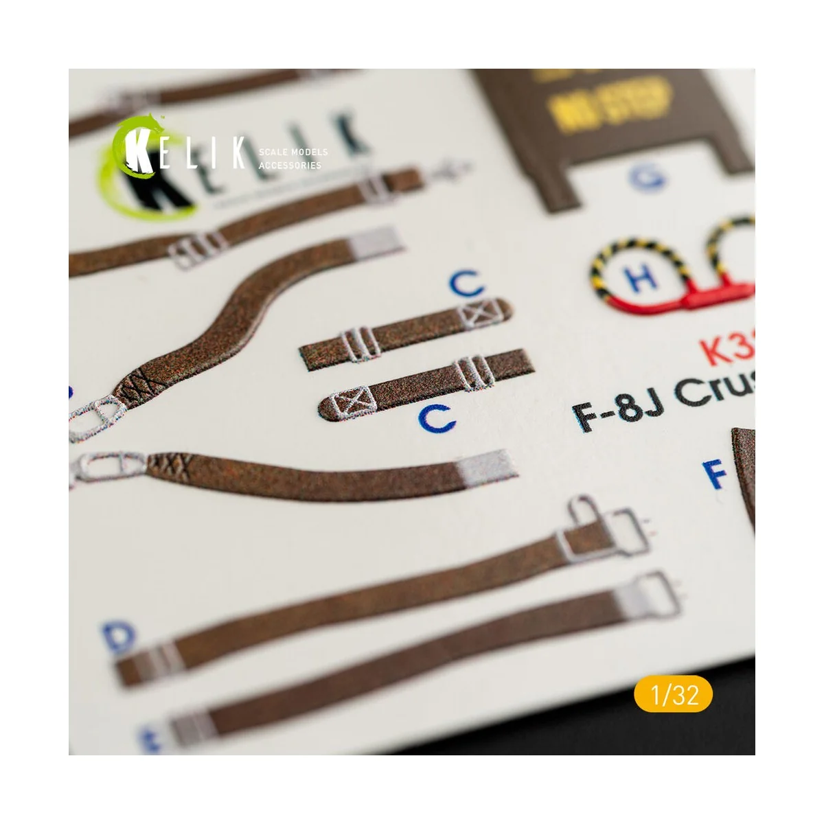 F-8J Crusader- Interior 3D Decal for Trumpeter kit, 1/32 - Kelik K3...