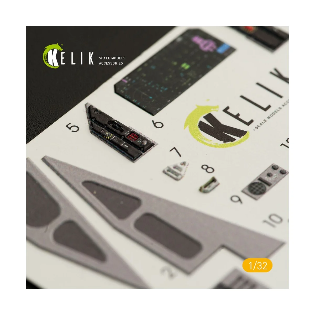 F-35C interior 3D decals for Trumpeter kit, 1/32 - Kelik K32009