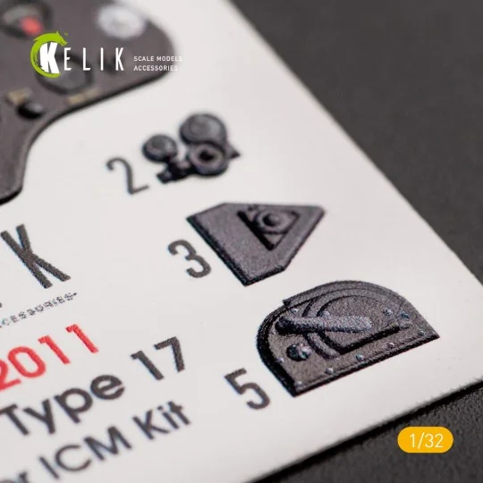 I-16 type 17 - Interior 3D Decal for ICM kit, 1/32 - Kelik K32011