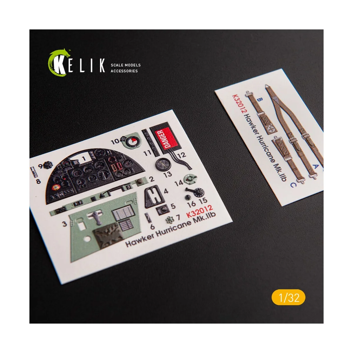 Hawker Hurricane Mk.IIB - Interior 3D Decal for Revell kit, 1/32 - ...