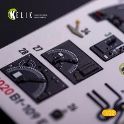 BF-109 E - Interior 3D Decal with 3D printed parts for Trumpeter ki...