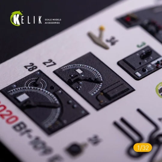 BF-109 E - Interior 3D Decal with 3D printed parts for Trumpeter ki...