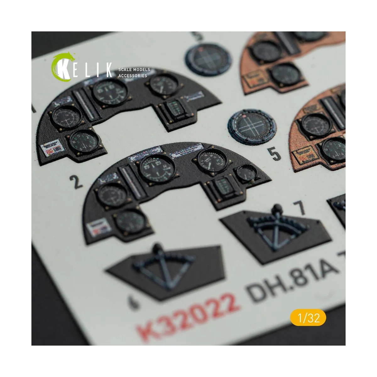 DH.81A Tiger Moth - Interior 3D Decal with 3D printed parts for ICM...