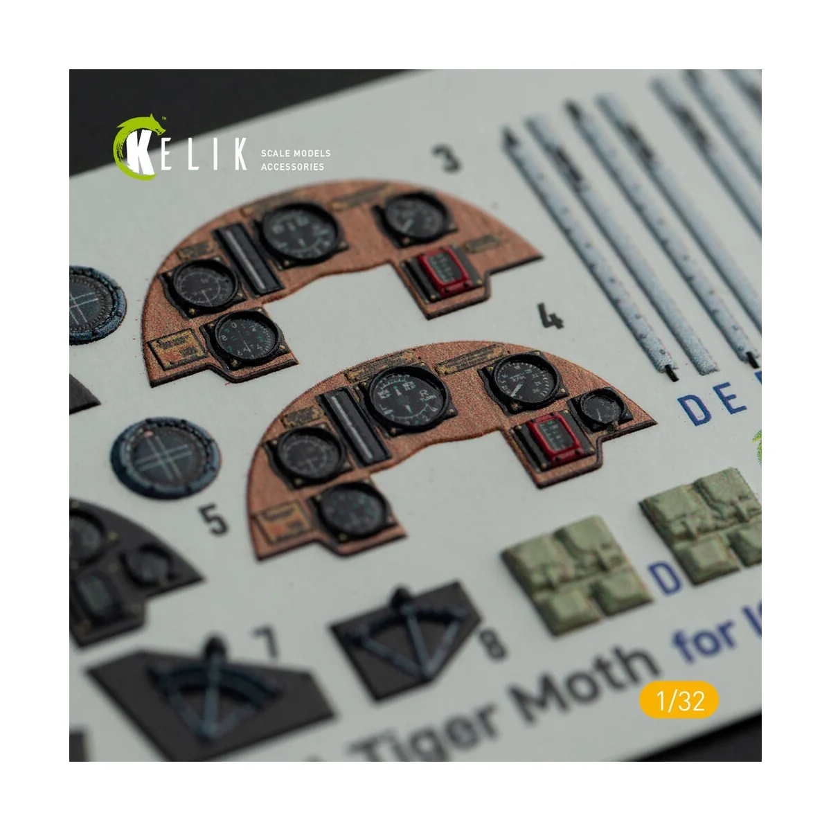 DH.81A Tiger Moth - Interior 3D Decal with 3D printed parts for ICM...