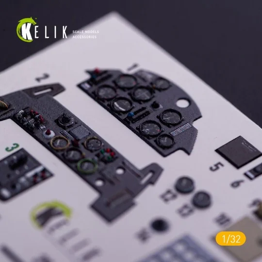 BF-109 E - Interior 3D Decal with 3D printed parts for Trumpeter ki...