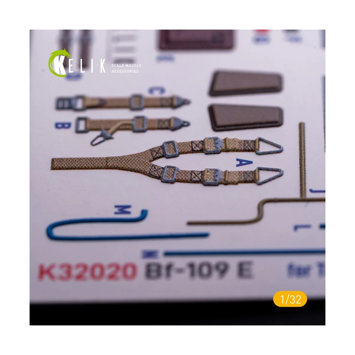 BF-109 E - Interior 3D Decal with 3D printed parts for Trumpeter ki...