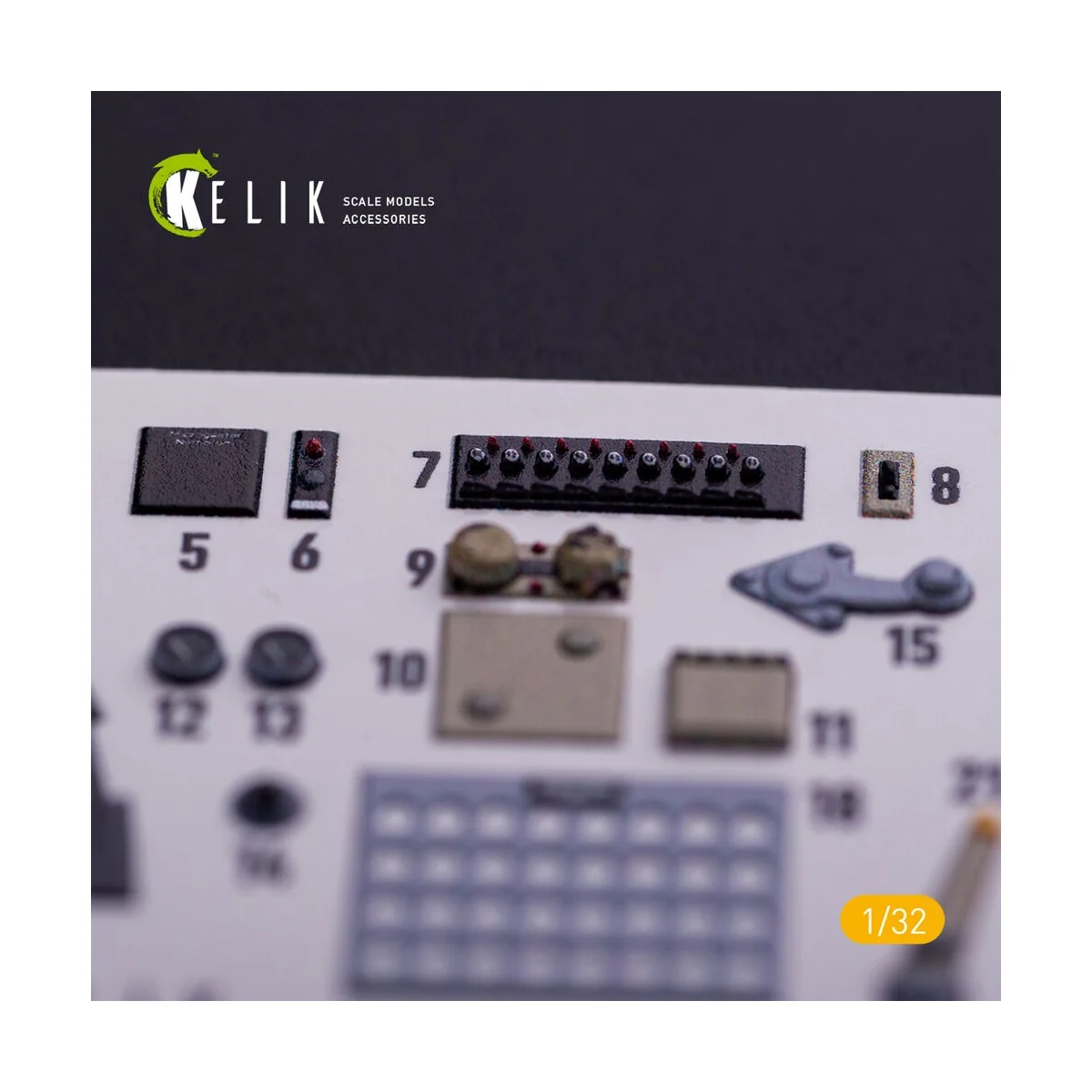 BF-109 E - Interior 3D Decal with 3D printed parts for Trumpeter ki...