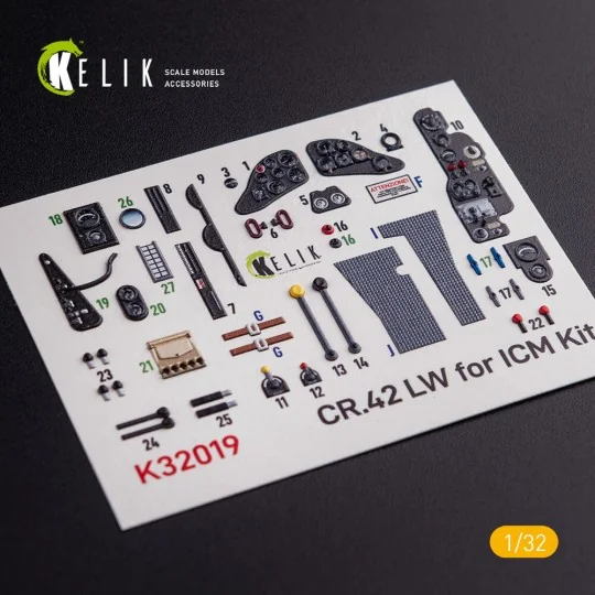 CR.42 LW - Interior 3D Decal for ICM kit, 1/32 - Kelik K32019 CR.42 LW - Interior 3D Decal for ICM kit, 1/32 - Kelik K32019