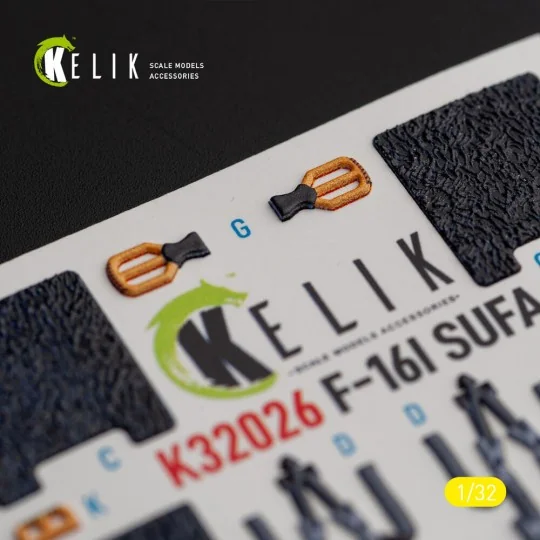 F-16I Sufa - interior 3D decals for Academy kit - Kelik K32026