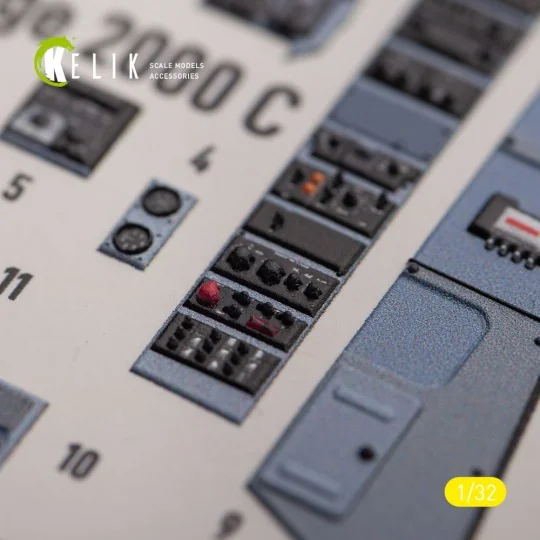 Mirage 2000C - interior 3D decals for Kitty Hawk/Zimi models kit, 1...