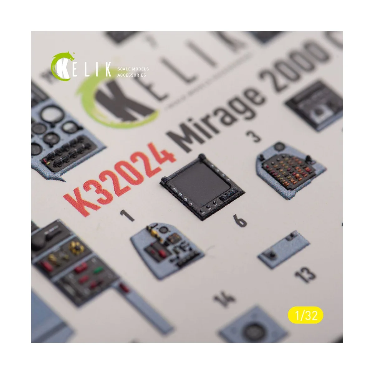 Mirage 2000C - interior 3D decals for Kitty Hawk/Zimi models kit, 1...