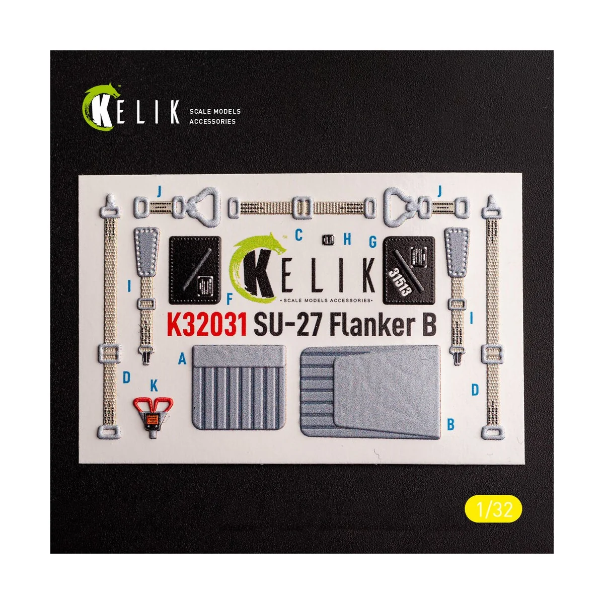 SU-27 - interior 3D decals for Trumpeter kit, 1/32 - Kelik K32031