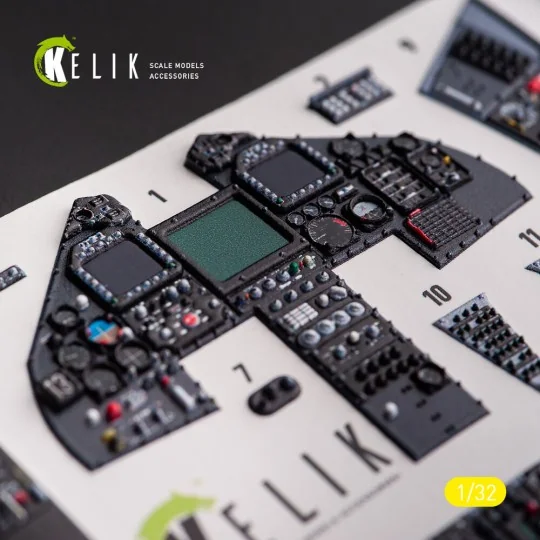 F-117A - Type 1 interior 3D decals for Trumpeter kit - Kelik K32027