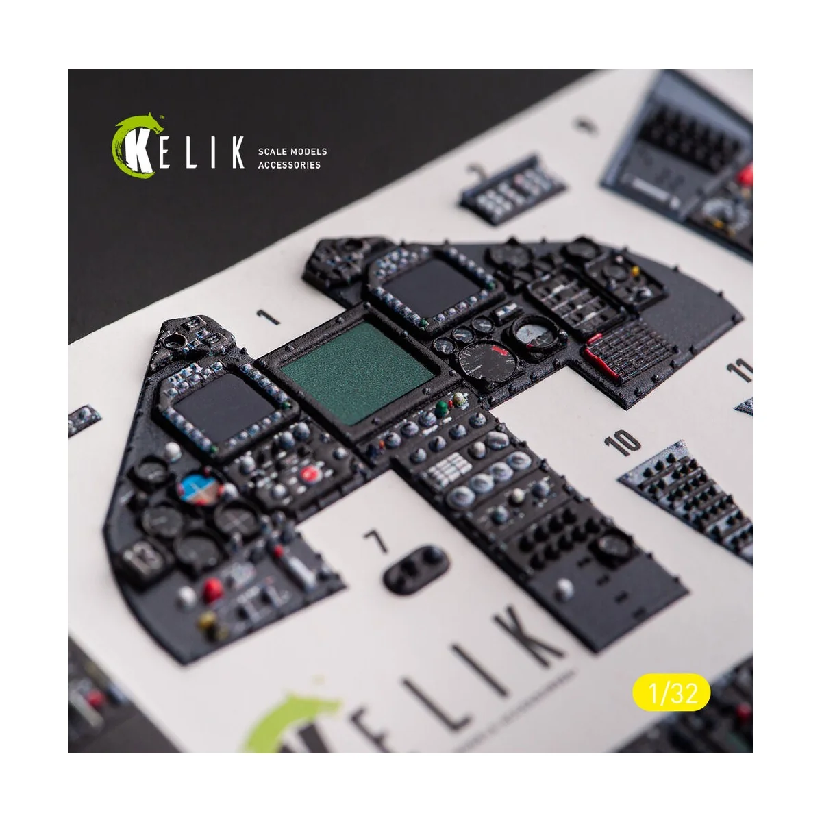 F-117A - Type 1 interior 3D decals for Trumpeter kit - Kelik K32027