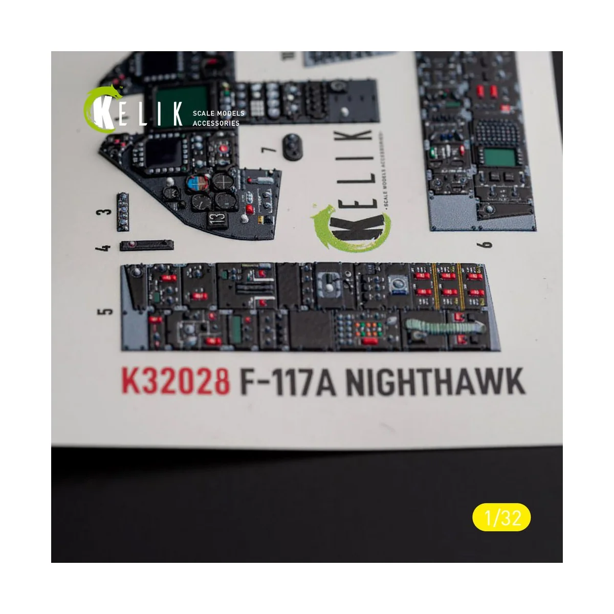 F-117A - Type 2 interior 3D decals for Trumpeter kit - Kelik K32028