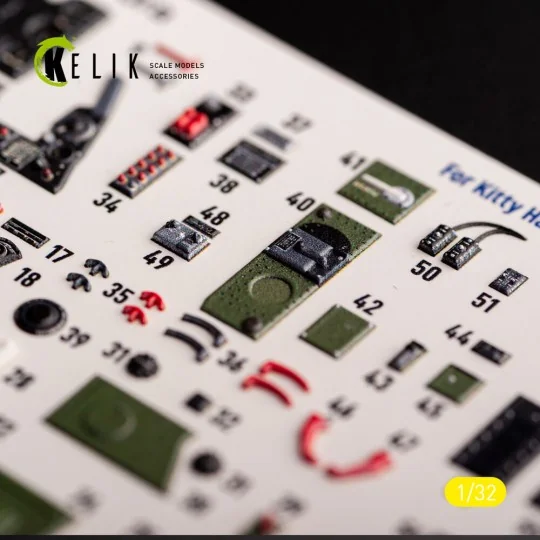 P-39Q/N - interior 3D decals for Kitty Hawk/Zimi models kit - Kelik...
