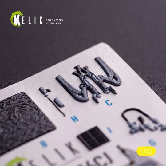 F-16CJ - interior 3D decals for Tamiya kit, 1/32 - Kelik K32036