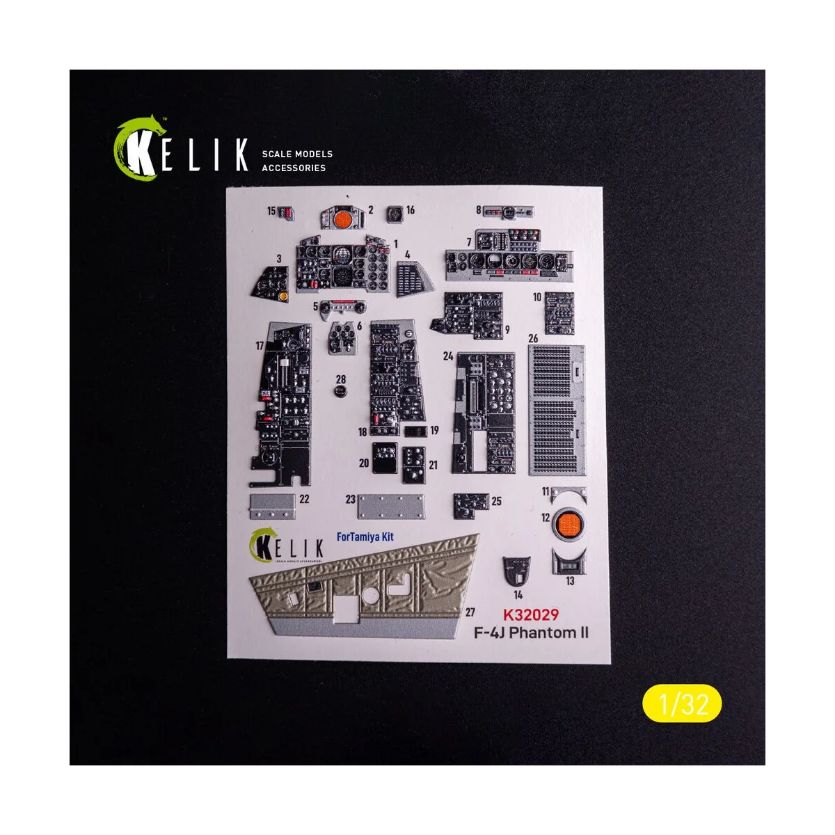 F-4J - interior 3D decals for Tamiya kit, 1/32 - Kelik K32029