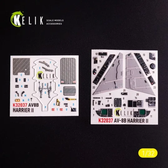 AV-8 Harrier - interior 3D decals for Trumpeter kit - Kelik K32037