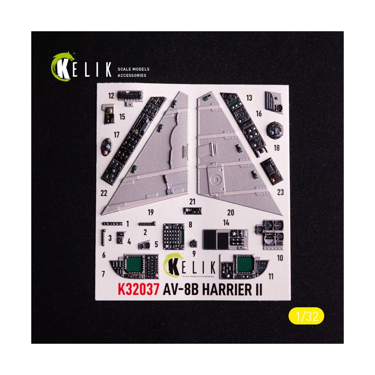 AV-8 Harrier - interior 3D decals for Trumpeter kit - Kelik K32037