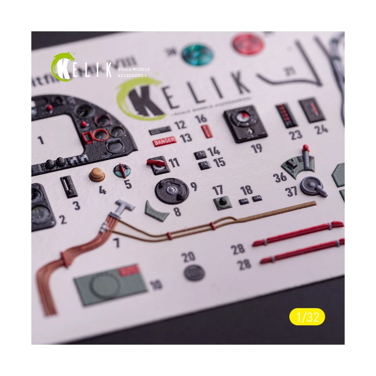 Spitfire Mk VIII - interior 3D decals for Tamiya kit - Kelik K32039 Spitfire Mk VIII - interior 3D decals for Tamiya kit - Kelik K32039