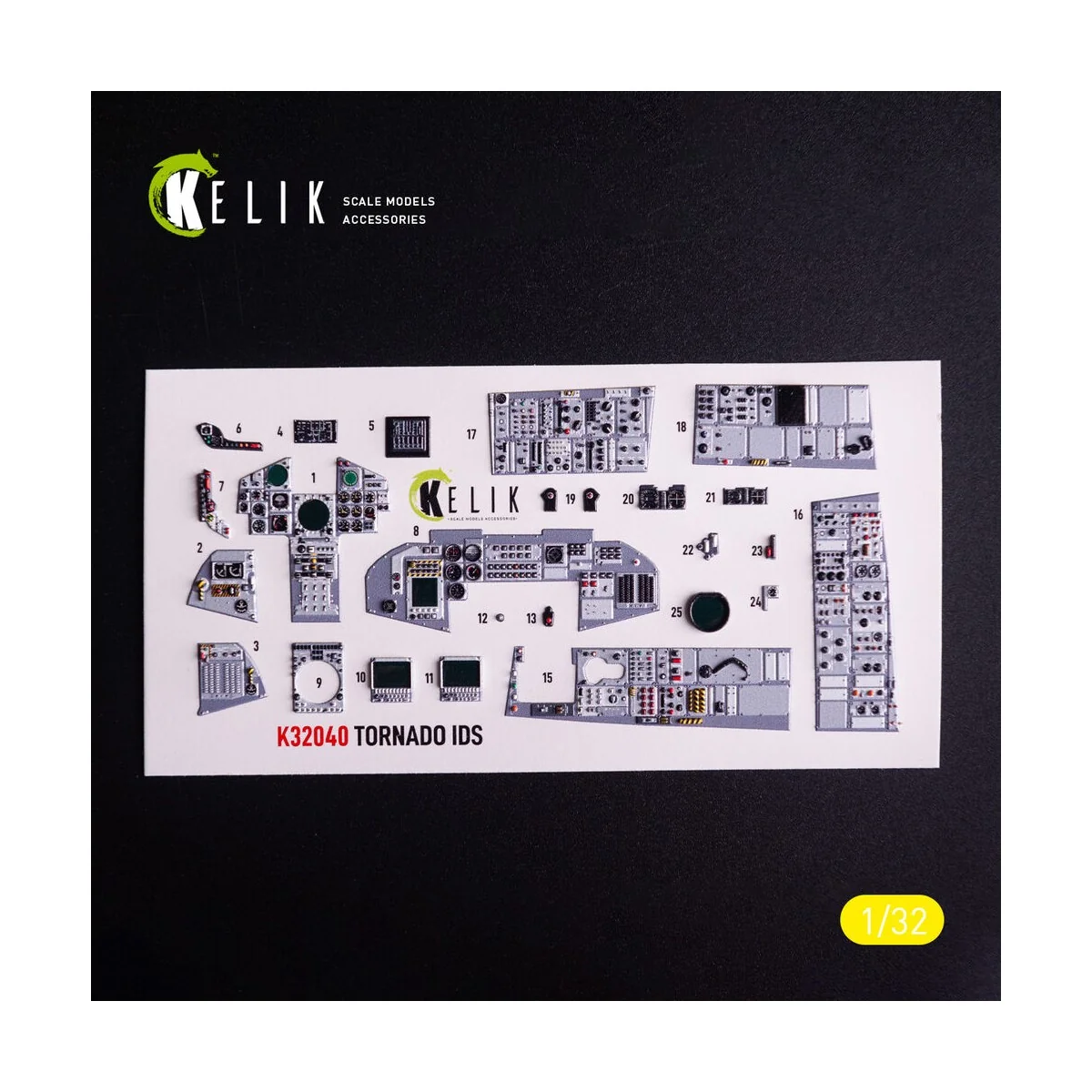 Tornado IDS - interior 3D decals for Italeri kit, 1/32 - Kelik K32040