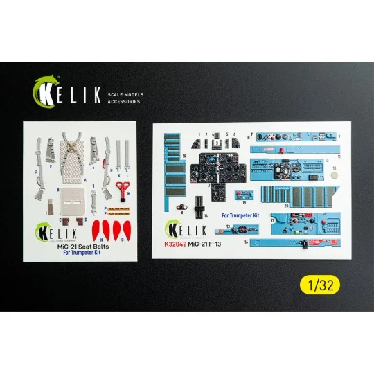 MiG-21 F-13 export version - interior 3D decals for Trumpeter kit, ... MiG-21 F-13 export version - interior 3D decals for Trumpeter kit, ...