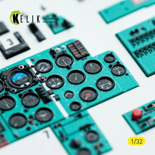 MiG-21 F-13 - interior 3D decals for Trumpeter kit, 1/32 - Kelik K3...