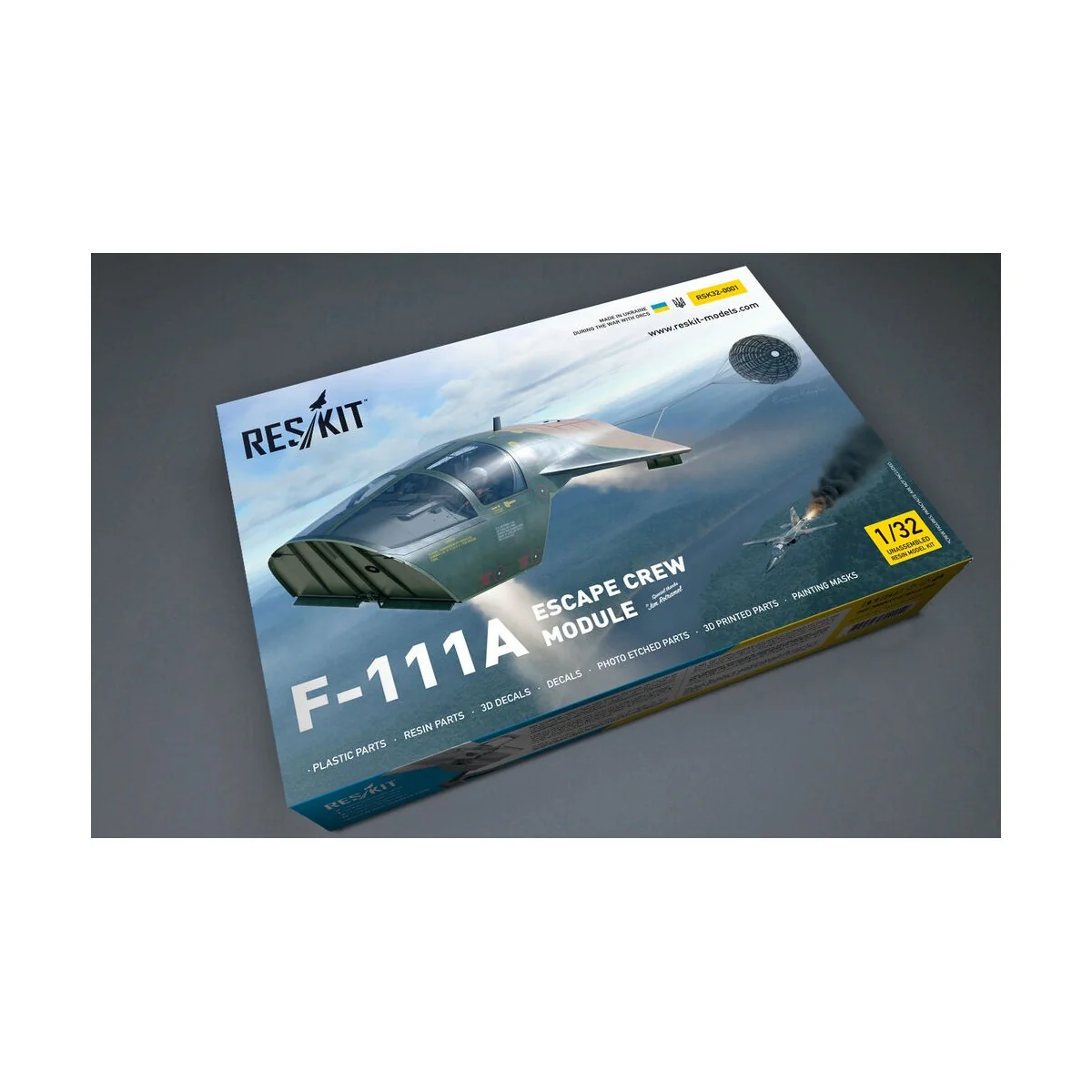 F-111A Escape Pod (Crew Module) resin model kit, 1/32 - ResKit Mode...