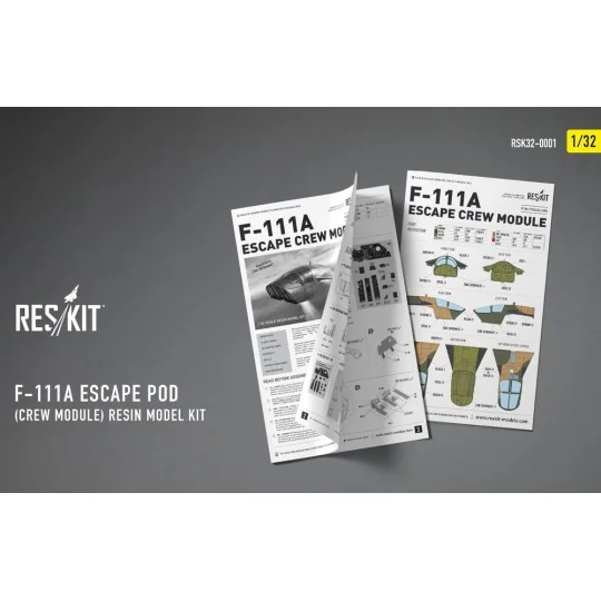 F-111A Escape Pod (Crew Module) resin model kit, 1/32 - ResKit Mode...
