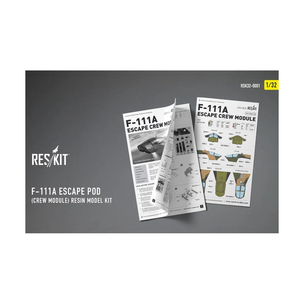 F-111A Escape Pod (Crew Module) resin model kit, 1/32 - ResKit Mode...