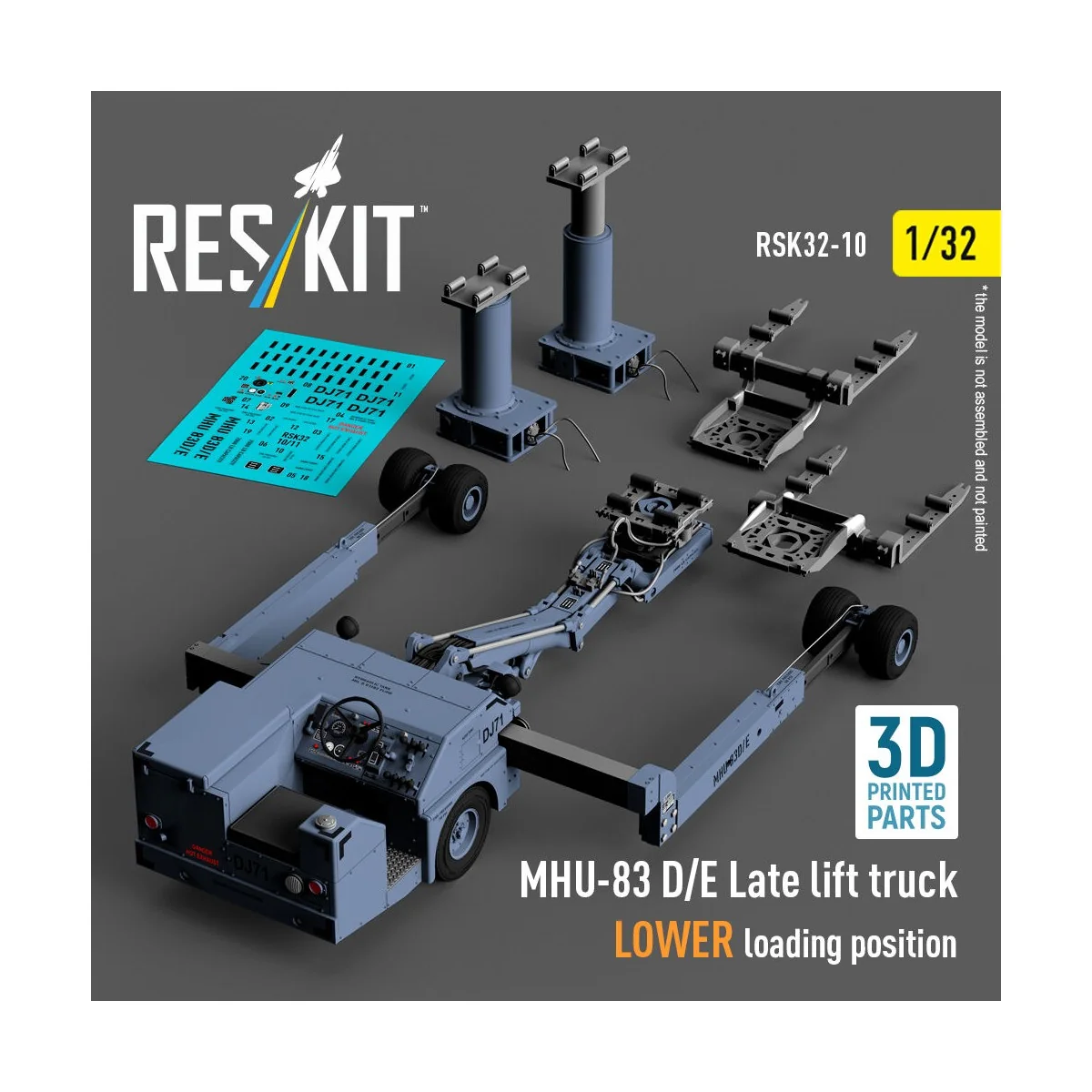 MHU-83 D/E Late lift truck LOWER loading position (3D Printed model...