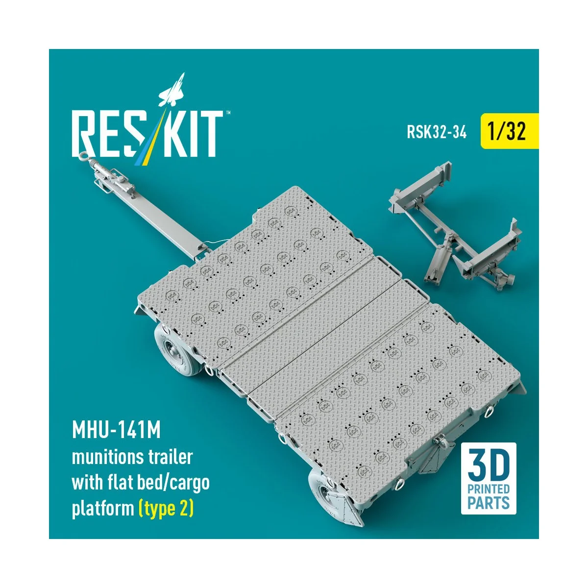 MHU-141M munitions trailer with flat bed/cargo platform (type 2) (3...