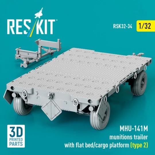 MHU-141M munitions trailer with flat bed/cargo platform (type 2) (3...