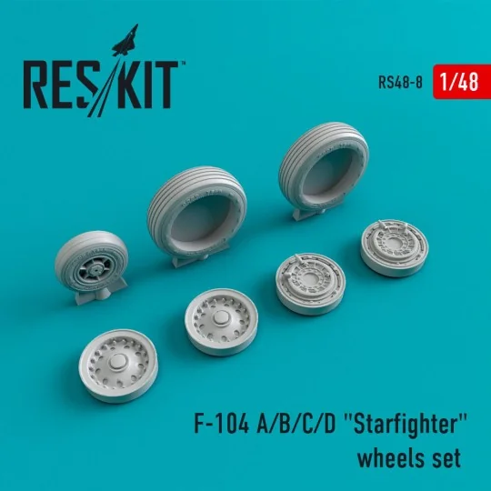 F-104 (A, B, C, D) Starfighter wheels set, 1/48 - ResKit Models RS4... F-104 (A, B, C, D) Starfighter wheels set, 1/48 - ResKit Models RS4...
