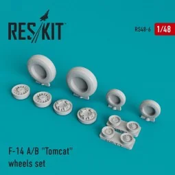 F-14 (A, B) Tomcat (weighted) wheels set, 1/48 - ResKit Models RS48...