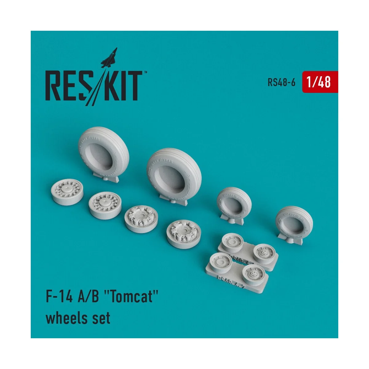 F-14 (A, B) Tomcat (weighted) wheels set, 1/48 - ResKit Models RS48... F-14 (A, B) Tomcat (weighted) wheels set, 1/48 - ResKit Models RS48...