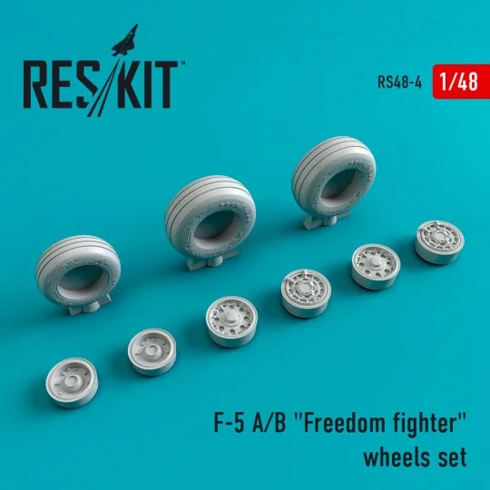 F-5 (A, B) Freedom fighter wheels set, 1/48 - ResKit Models RS48-0004 F-5 (A, B) Freedom fighter wheels set, 1/48 - ResKit Models RS48-0004