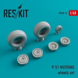 P-51 Mustang wheels set - ResKit Models RS48-0012