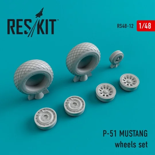 P-51 Mustang wheels set - ResKit Models RS48-0012