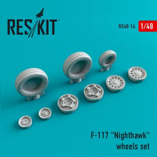 F-117 Nighthawk (weighted) wheels set - ResKit Models RS48-0016