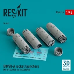 B8V20-? rocket launchers (4 pcs) (Mi-8/17/24/28, Ka-29/32/50/52) (3...