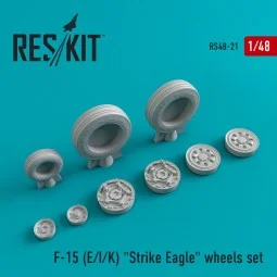 F-15 (E, I, K) Strike Eagle (weighted) wheels set, 1/48 - ResKit Mo...