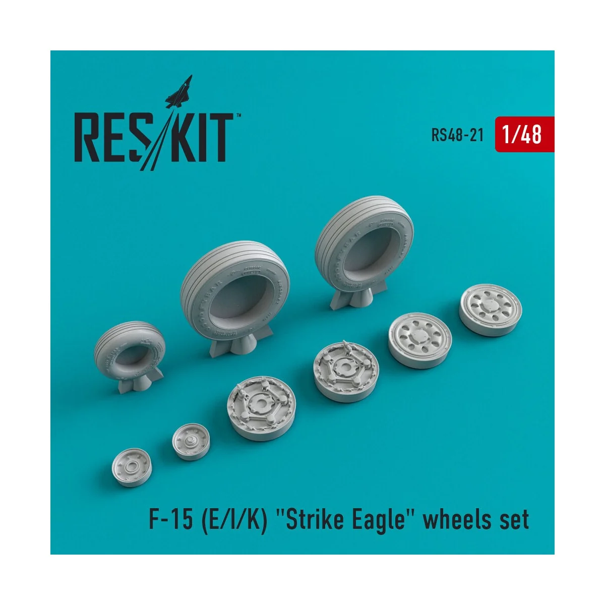 F-15 (E,I,K) Strike Eagle (weighted) wheels set - ResKit Models RS4...