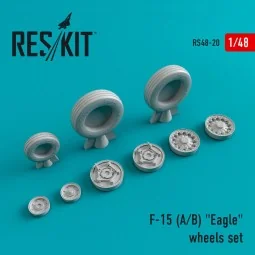 F-15 (A,B) Eagle (weighted) wheels set - ResKit Models RS48-0020